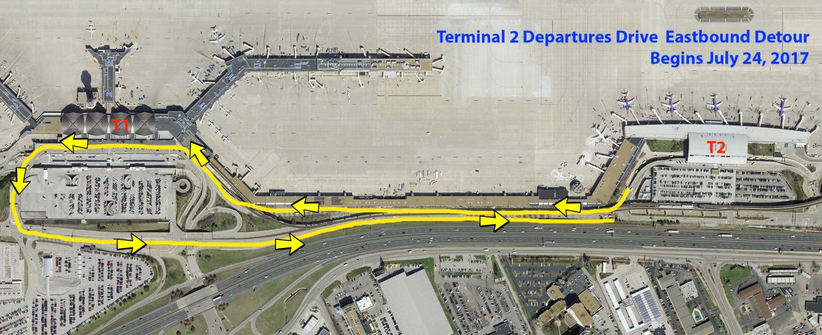 Airport to Detour T2 Drivers around Roadwork Starting July 24 - St. Louis Lambert International ...