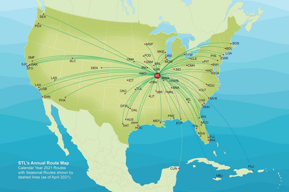 lambert airporty map southwest airlines